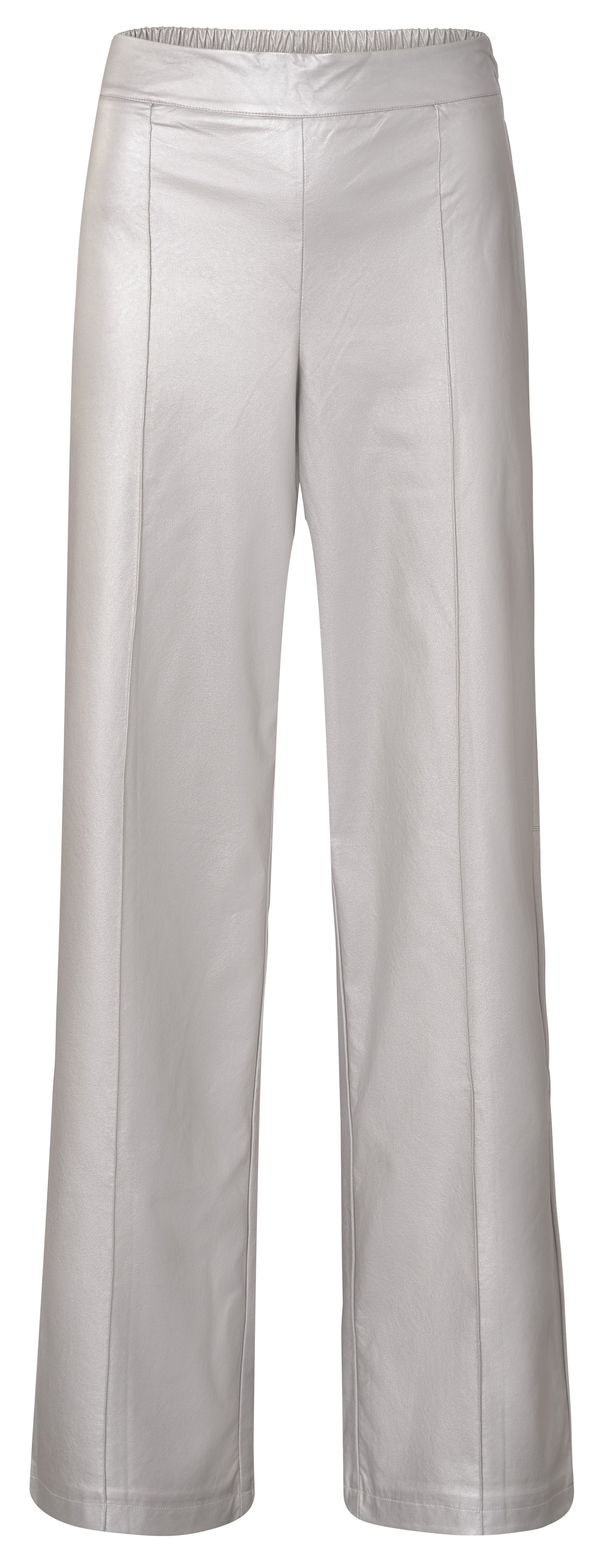 Yaya Metallic Faux Leather Wide Leg Trouser