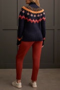 Tribal Mock Neck Norweigan Sweater